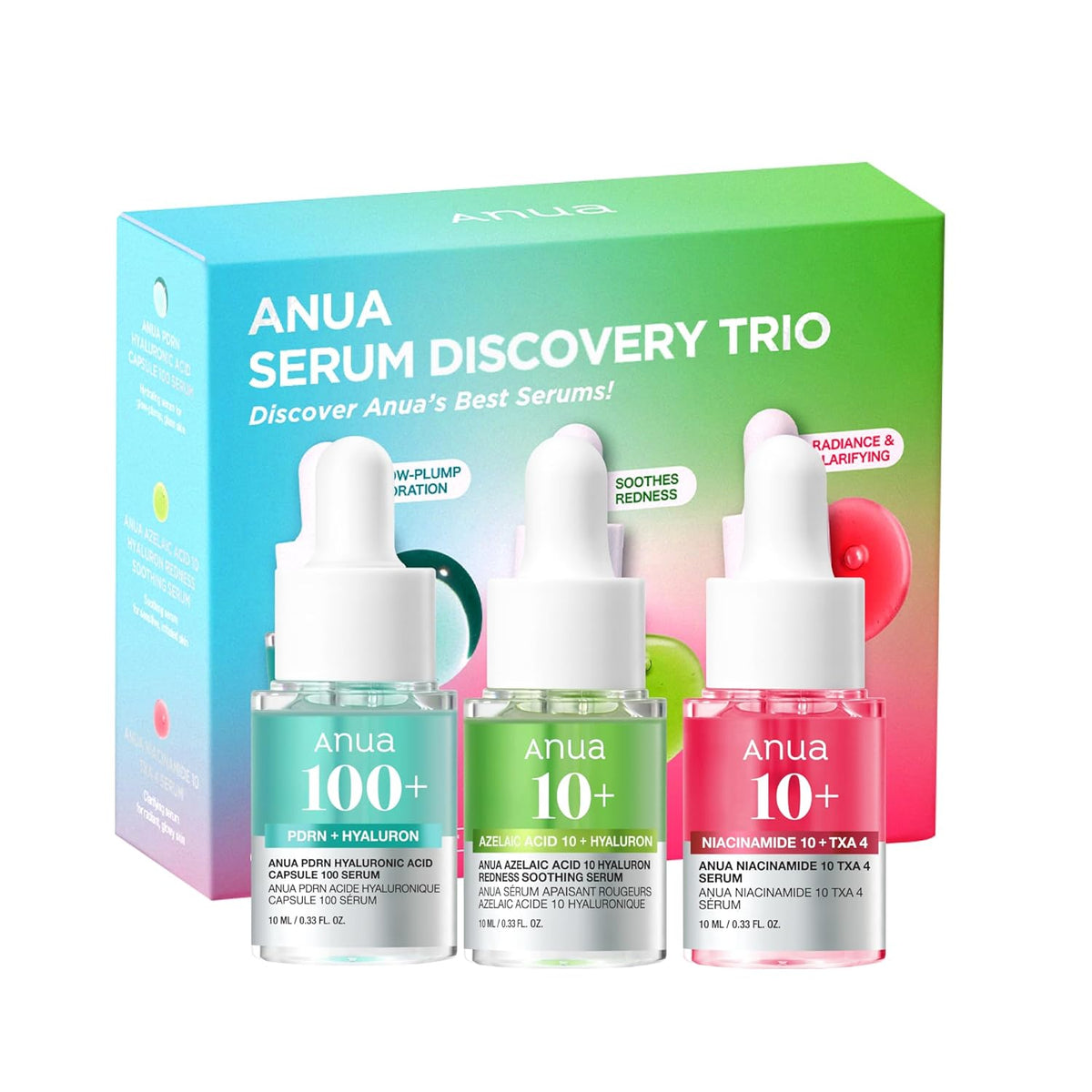Anua Serum Discovery Trio   Hyaluronic Acid • PDRN • Azelaic Acid & TXA Niacinamide