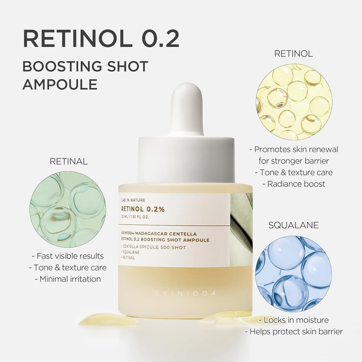 SKIN1004 Retinol 0.2% Boosting Shot Ampoule