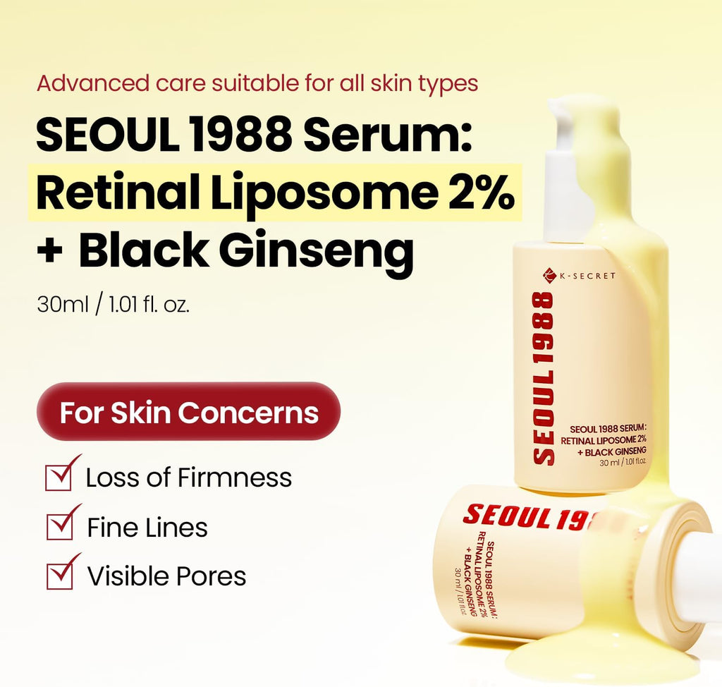 K-Secret Seoul 1988 Serum Retinal Liposome 2% + Black Ginseng – 30ml