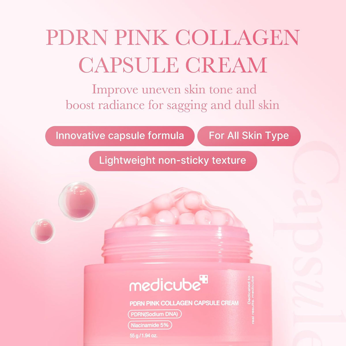 Medicube PDRN Pink Collagen Capsule Cream – 55g