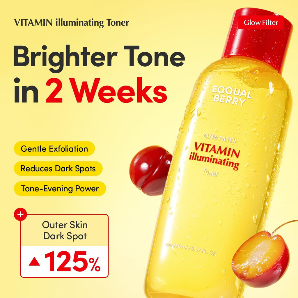Eqqual Berry Glow Glitter Vitamin Illuminating Toner – 150ml
