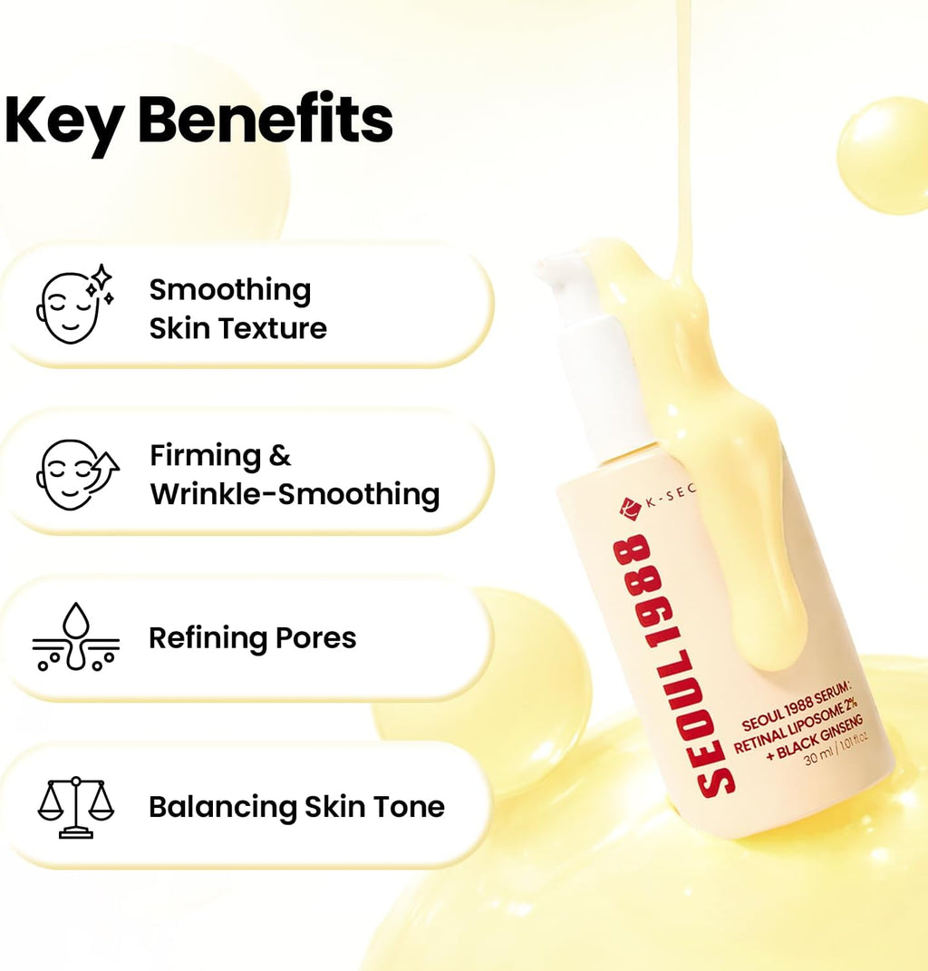 K-Secret Seoul 1988 Serum Retinal Liposome 2% + Black Ginseng – 30ml