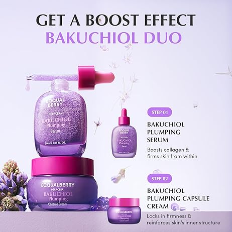 EQQUALBERRY Bakuchiol Plumping Face Serum – 30ml