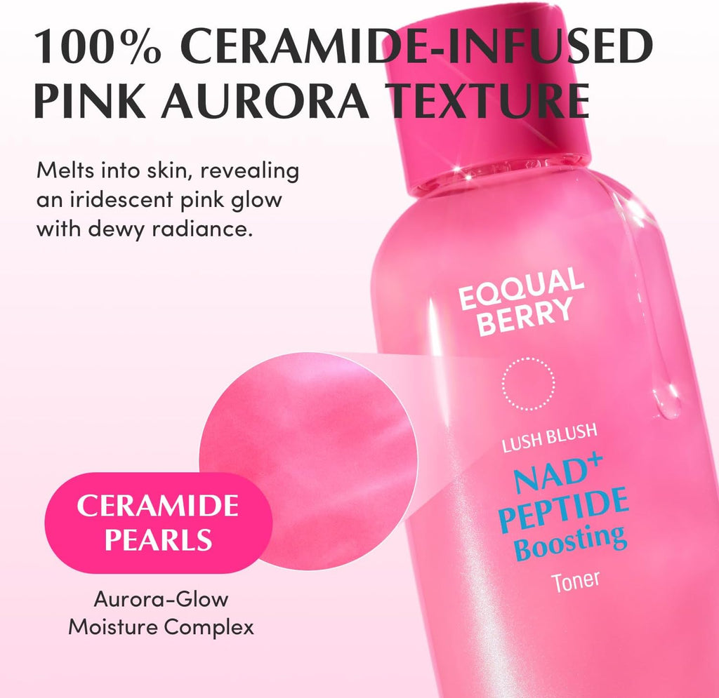 EQQUALBERRY Lush Blush NAD+ Peptide Boosting Toner – 150ml
