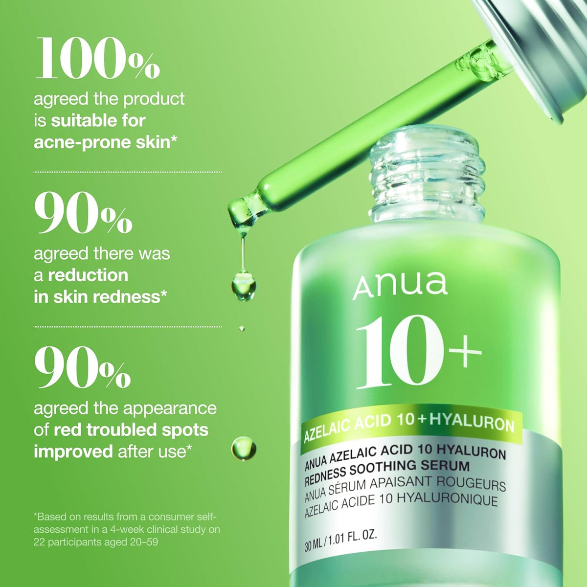 ANUA Azelaic Acid 10 Hyaluron Redness Soothing Serum