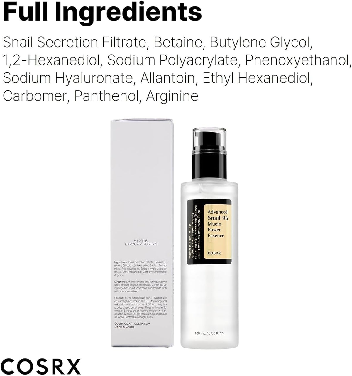 COSRX Advanced Snail 96 Mucin Power Essence – 100ml