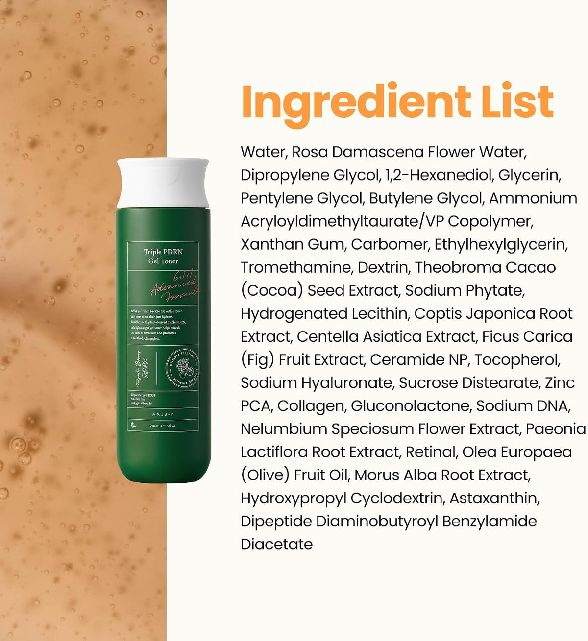 AXIS-Y Triple PDRN Gel Toner 270ml | Hydrating & Barrier Repair Toner